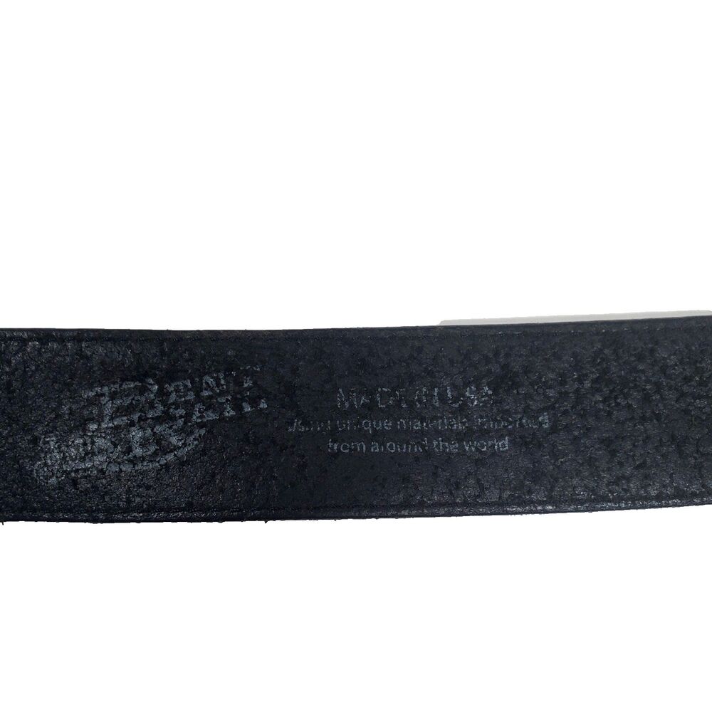 Justin Men’s Black Leather Belt Size 44 Made In USA Full Grain Classic 1.5" Wide - Picture 8 of 8